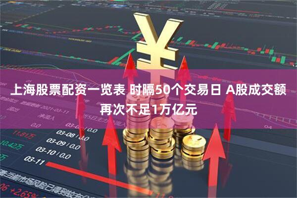 上海股票配资一览表 时隔50个交易日 A股成交额再次不足1万亿元