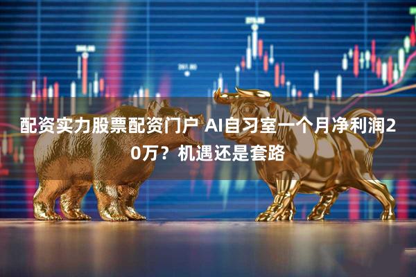 配资实力股票配资门户 AI自习室一个月净利润20万?机遇还是套路